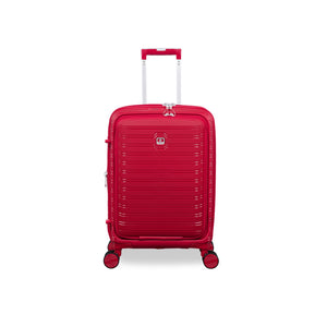Continuous 22" Hardside Carry-On 8 Wheel Expandable Spinner with Hard Pocket (Bright Red)