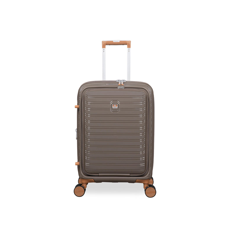Continuous 22" Hardside Carry-On 8 Wheel Expandable Spinner with Hard Pocket (Coffee Quartz)