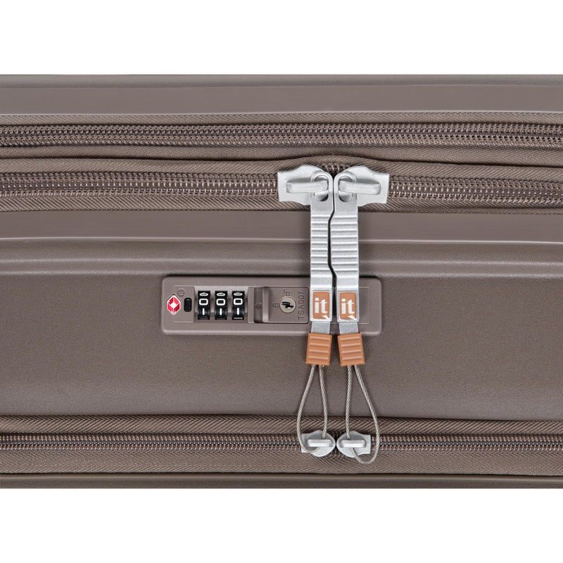 Continuous 22" Hardside Carry-On 8 Wheel Expandable Spinner with Hard Pocket (Coffee Quartz)