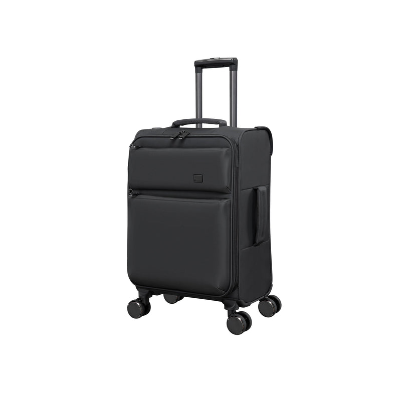 Debutant 3 Piece Softside 8 Wheel Spinner Luggage Set (Black)