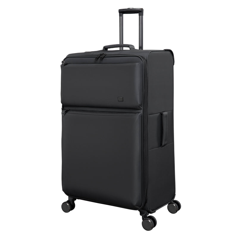 Debutant 3 Piece Softside 8 Wheel Spinner Luggage Set (Black)