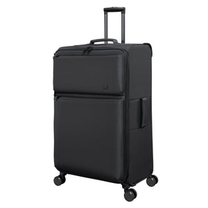 Traversed Soft 32" Softside Checked 8 Wheel Spinner (Black)