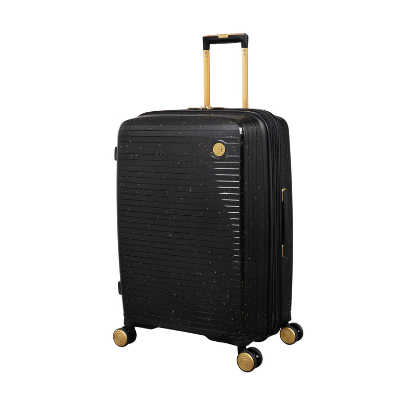 Spontaneous 3 Piece Hardside 8 Wheel Expandable Spinner Set (Black / Gold - Limited Edition)