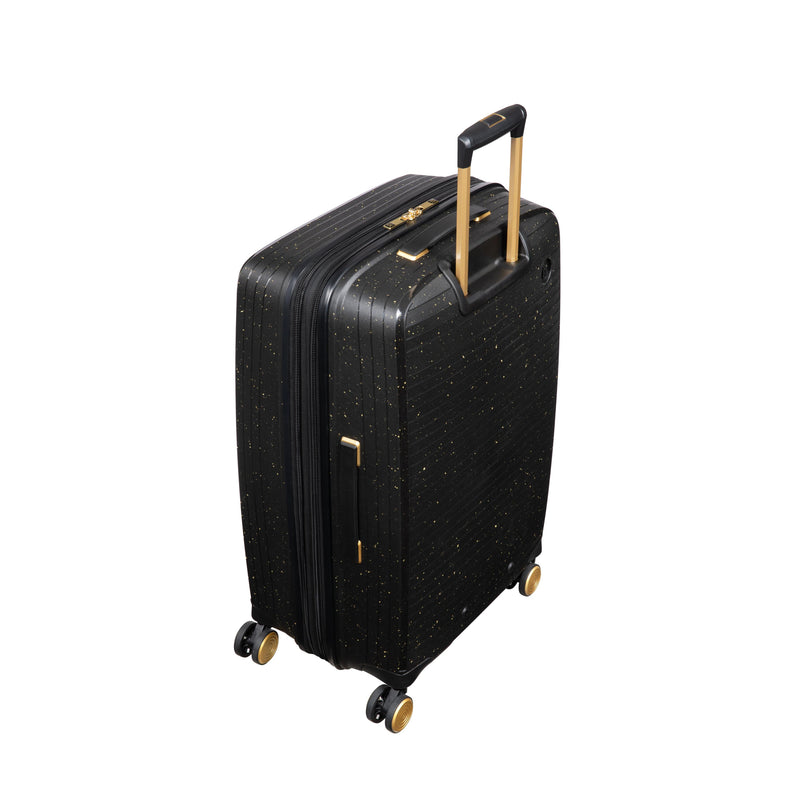 Spontaneous 3 Piece Hardside 8 Wheel Expandable Spinner Set (Black / Gold - Limited Edition)