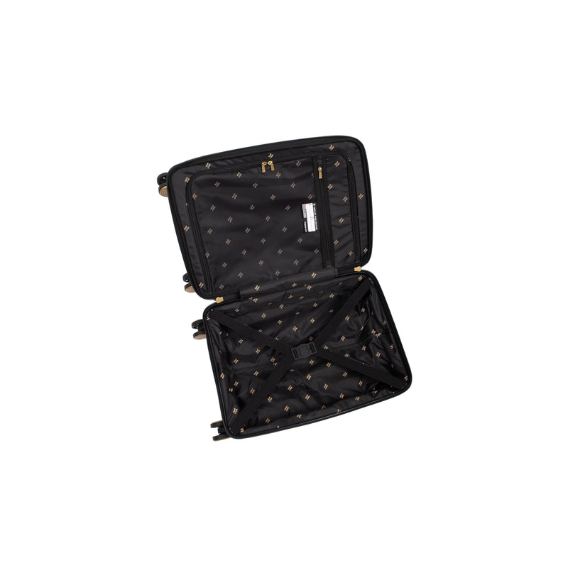 Spontaneous 3 Piece Hardside 8 Wheel Expandable Spinner Set (Black / Gold - Limited Edition)