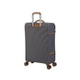 Beach Stripes 22" Softside Carry-On 8 Wheel Spinner (Black / Gray)