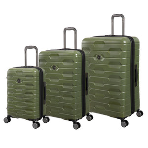Erudite 3 Piece Hardside 8 Wheel Expandable Spinner Set (Green)
