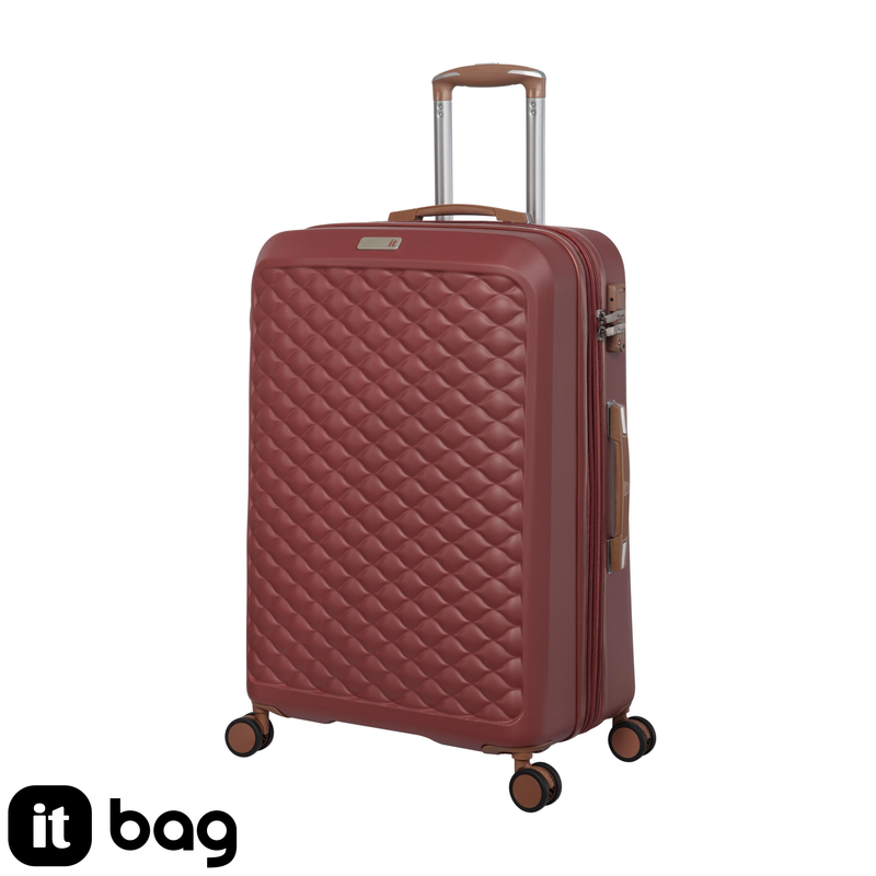 Enthralled 28" Hardside Checked 8 Wheel Expandable Spinner (Baked Clay)