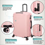 Traversed 21" Hardside Carry-On 8 Wheel Expandable Spinner (Metallic Rose Gold)