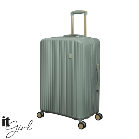 CLOSEOUT - Luxuriant 27" Hardside Checked 8 Wheel Expandable Spinner (Iceberg Green)