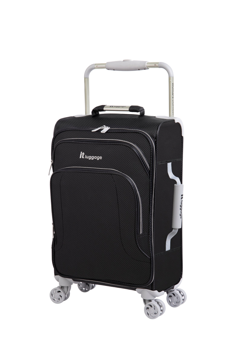 World's Lightest New York 22" Softside Spinner Luggage Carry-on Luggage (Black)