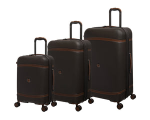 Extravagant 3 Piece Hardside 8 Wheel Expandable Spinner Set (Brown)