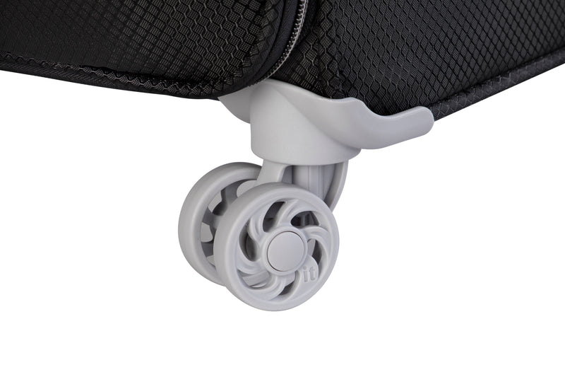 World's Lightest New York 32" Softside Checked Spinner Luggage (Black)