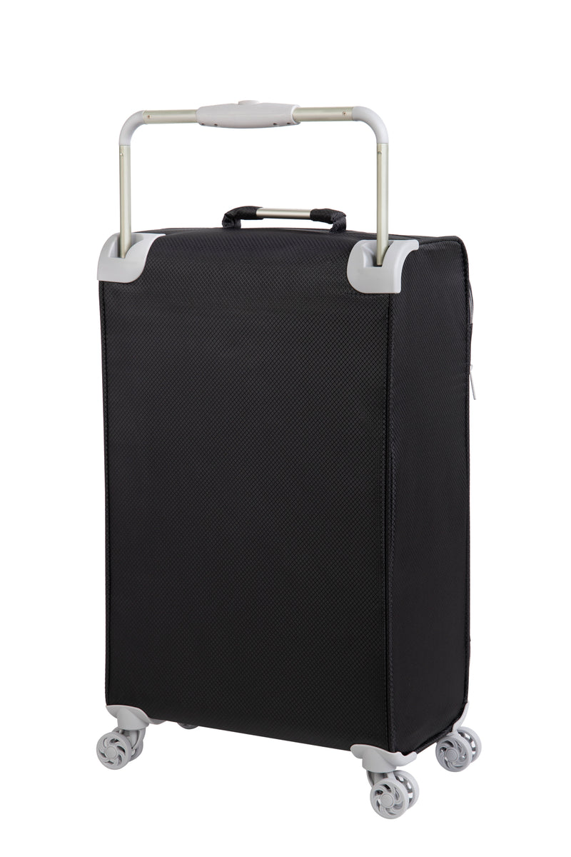 World's Lightest New York 32" Softside Checked Spinner Luggage (Black)