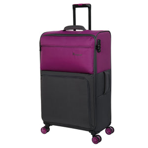 Duo-Tone 31" Softside Checked 4 Wheel Spinner (Fuchsia / Magnet)