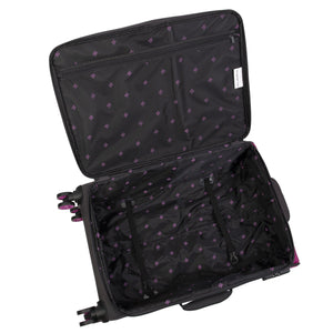 Duo-Tone 31" Softside Checked 4 Wheel Spinner (Fuchsia / Magnet)