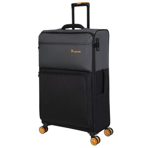 Duo-Tone 31" Softside Checked 4 Wheel Spinner (Pewter & Black)