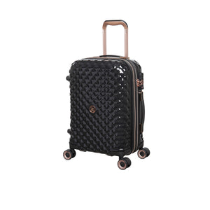 Glitzy 21" Hardside Carry-On 8 Wheel Expandable Spinner (Black)