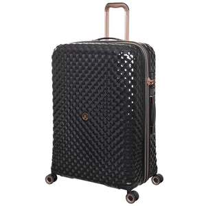 Glitzy 31" Hardside Checked 8 Wheel Expandable Spinner (Black)