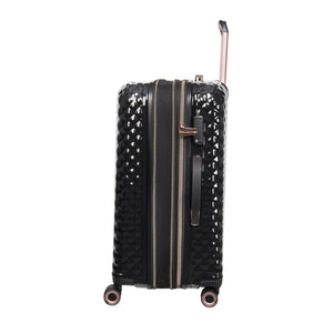 Glitzy 31" Hardside Checked 8 Wheel Expandable Spinner (Black)