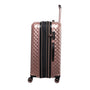 Glitzy 27" Hardside Checked 8 Wheel Expandable Spinner (Metallic Rose Gold)