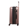 Glitzy 31" Hardside Checked 8 Wheel Expandable Spinner (Metallic Rose Gold)