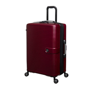 Helixian 27" Hardside Checked 8 Wheel Expandable Spinner (Wine Red)