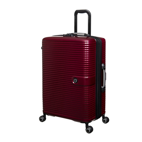 Helixian 27" Hardside Checked 8 Wheel Expandable Spinner (Wine Red)