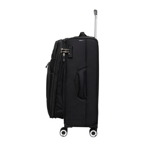 Intrepid 27" Softside Checked 8 Wheel Expandable Spinner (Black)