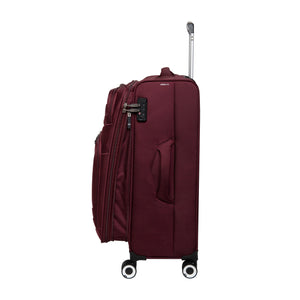 Intrepid 27" Softside Checked 8 Wheel Expandable Spinner (Dark Red)