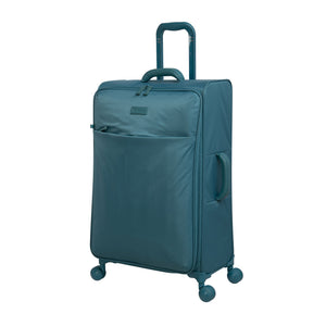 Lustrous 28" Softside Checked 8 Wheel Spinner (Harbour Blue)