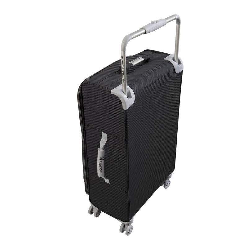 World's Lightest New York 22" Softside Spinner Luggage Carry-on Luggage (Dark Gray)