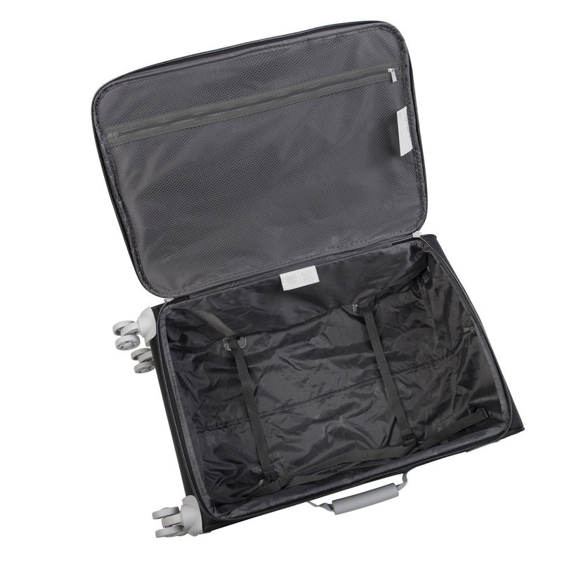 World's Lightest New York 22" Softside Spinner Luggage Carry-on Luggage (Dark Gray)