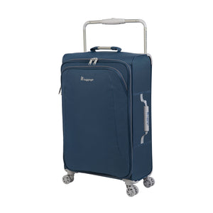 World's Lightest New York 28" Softside Checked Spinner Luggage (Blue Ashes)